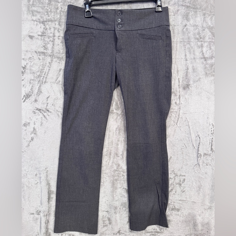 Hollywould Gray Dress Pants Juniors size 5 has Red Stain on Ankle (poss Bleach)